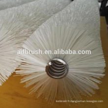 Rouleau de brosse de nettoyage en nylon blanc industriel pour l&#39;équipement de nettoyage